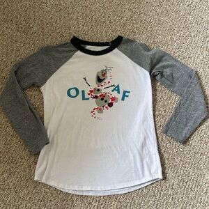 ✅3/$24 Girls Disney x Chaser Frozen Olaf Baseball Tee